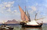 Edward William Cooke Vesuvius, Catalan and Paranzella painting